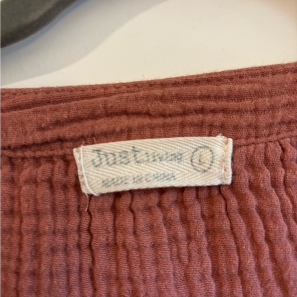 Women's Rust V-Neck Oversized Top - Size L - Picture 3 of 6